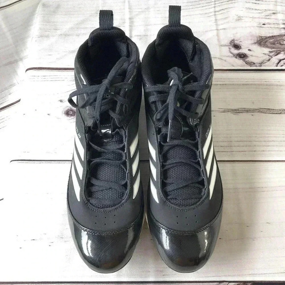 Adidas Excel 365 Metal Low Baseball Cleats Shoes Black Men's Size 12.5 - Picture 5 of 9